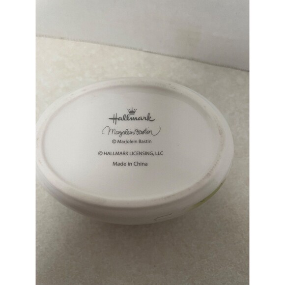 Hallmark Marjolein Bastin Bird Oval Trinket Box 4" Tall - Picture 7 of 7